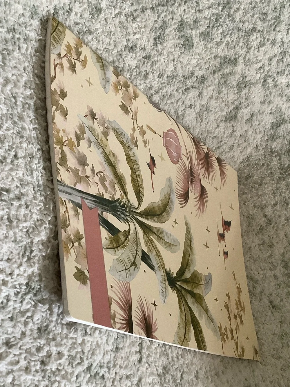 Tropical Flamingo Stars Palm Tree Journal Notebook Square Grid XL NWT by CLA